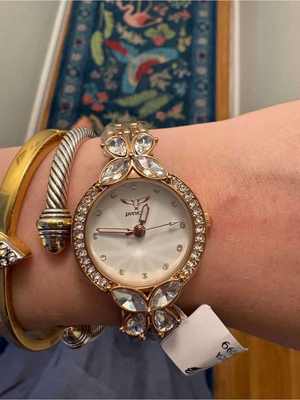 Invicta Women's Rose Gold Crystal Accent Bracelet Watch NIB - Picture 3 of 5
